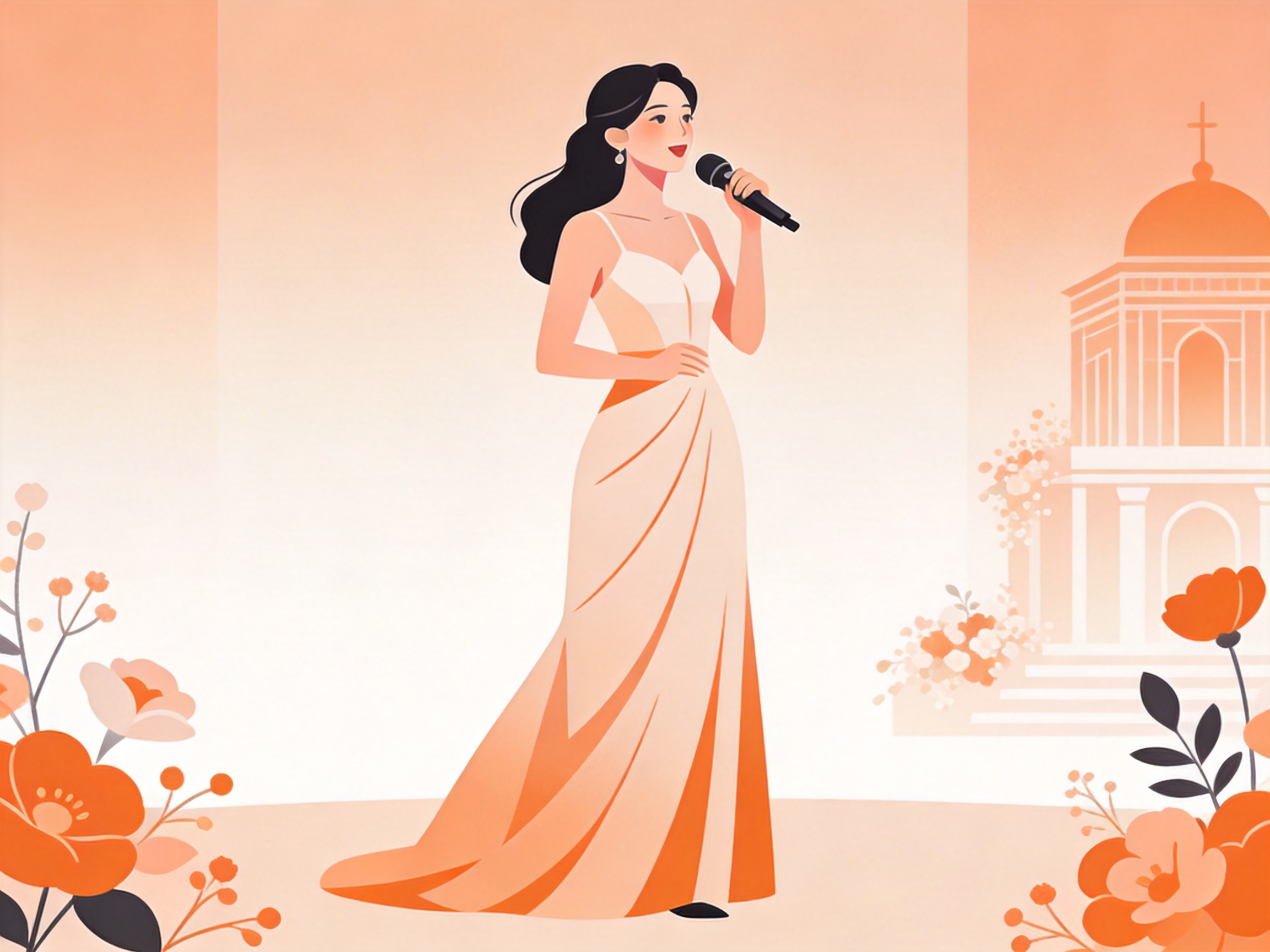 Hochzeitssängerin — AI illustration