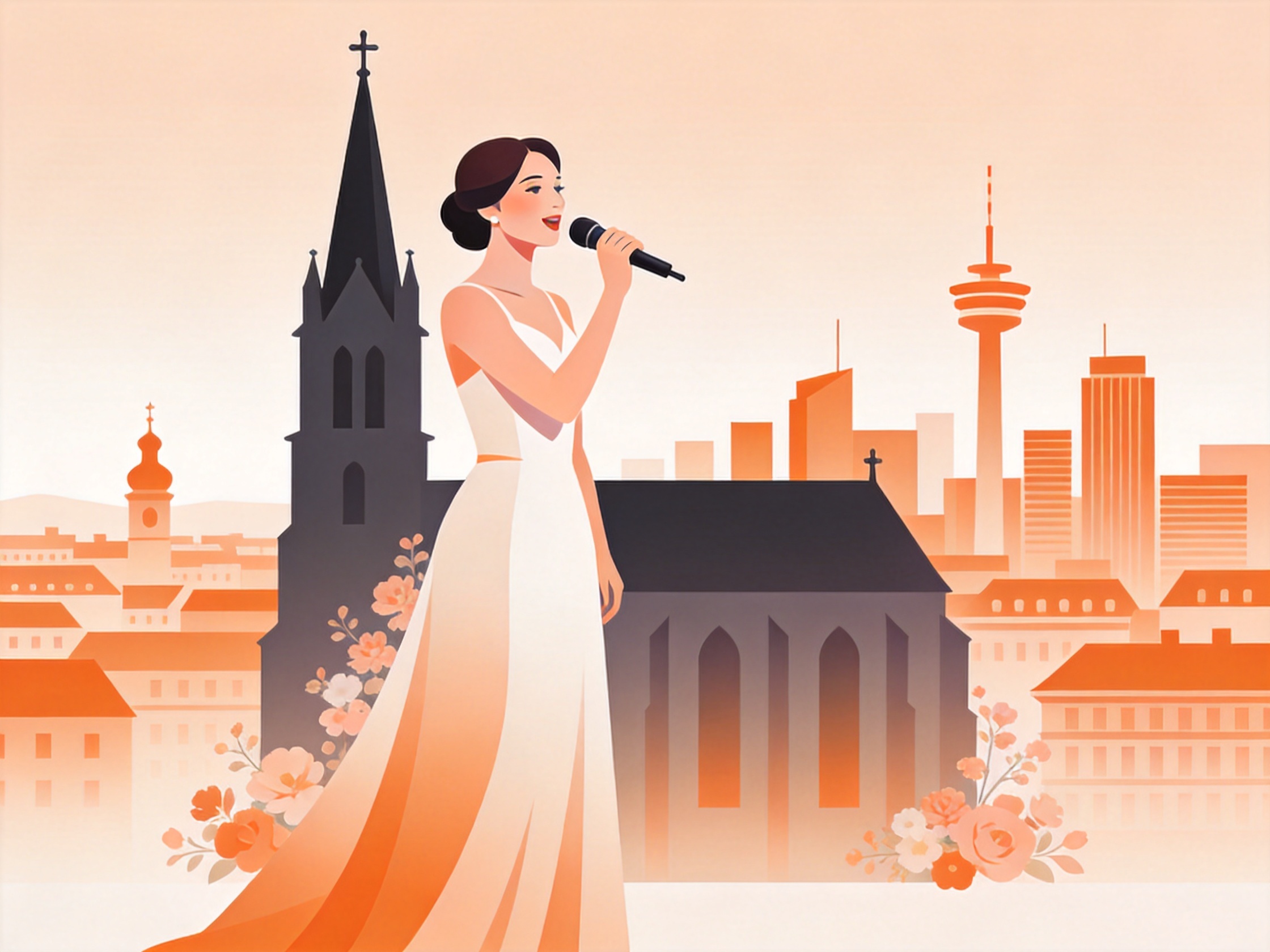 Hochzeitssängerin — AI illustration
