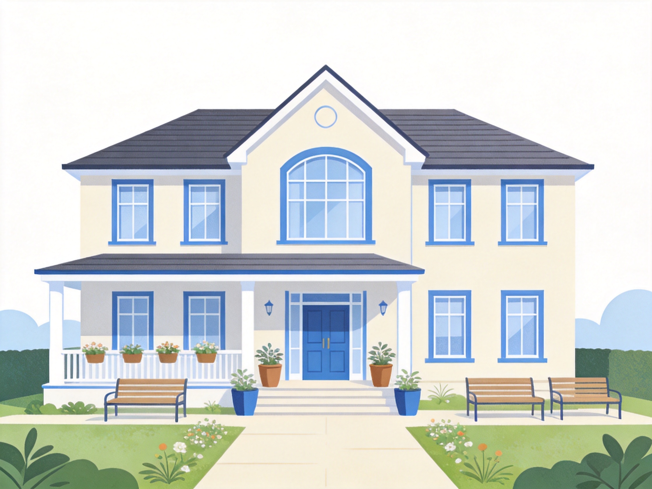 Residential Care Home — AI illustration
