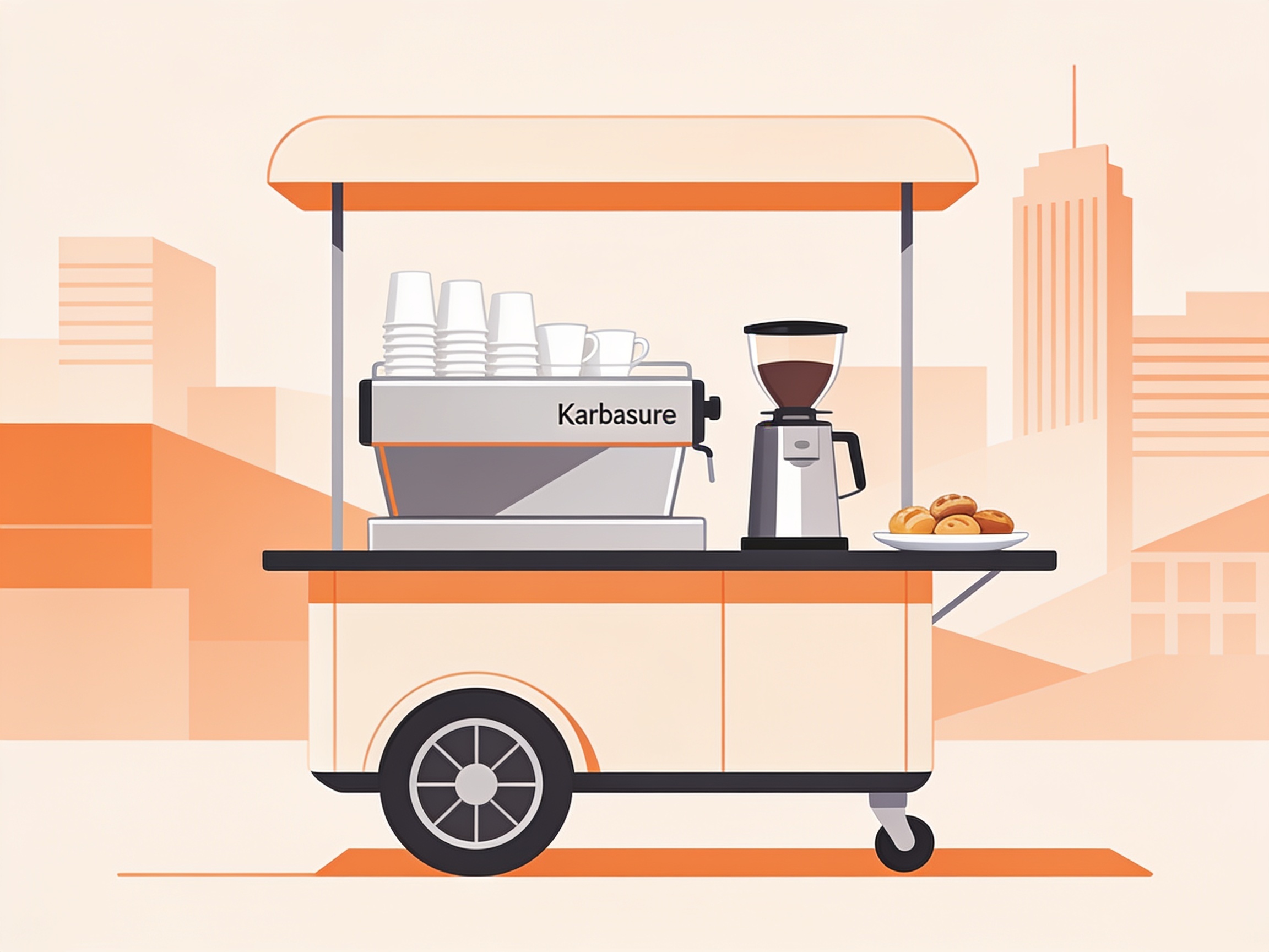 Kaffee-Catering — AI illustration