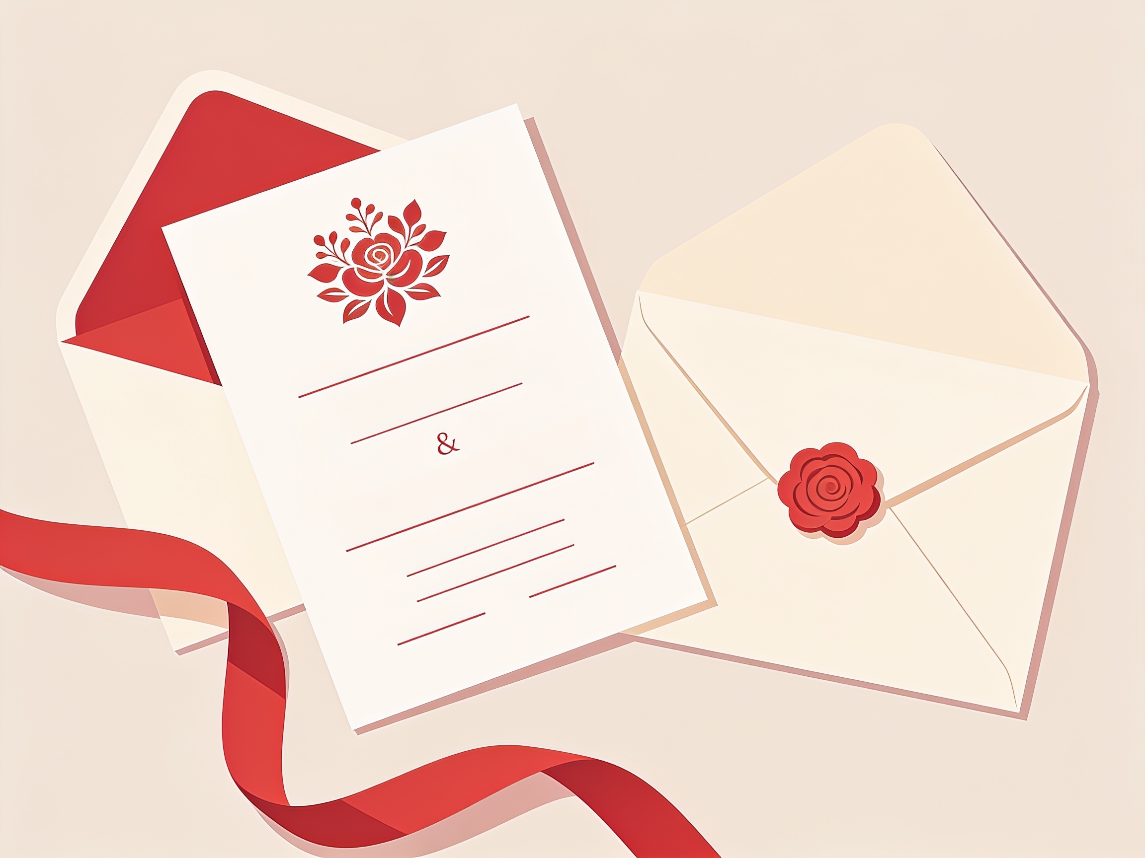 Hochzeitspapeterie — AI illustration