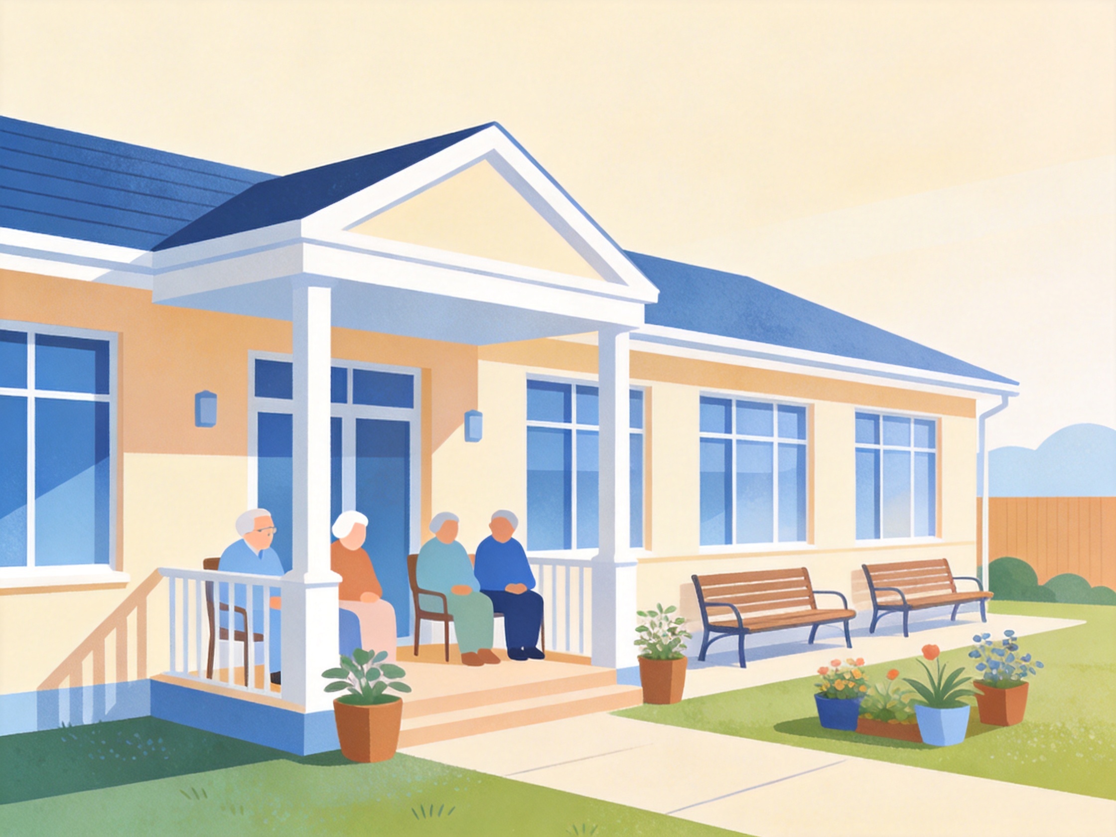 Nursing Care Home — AI illustration