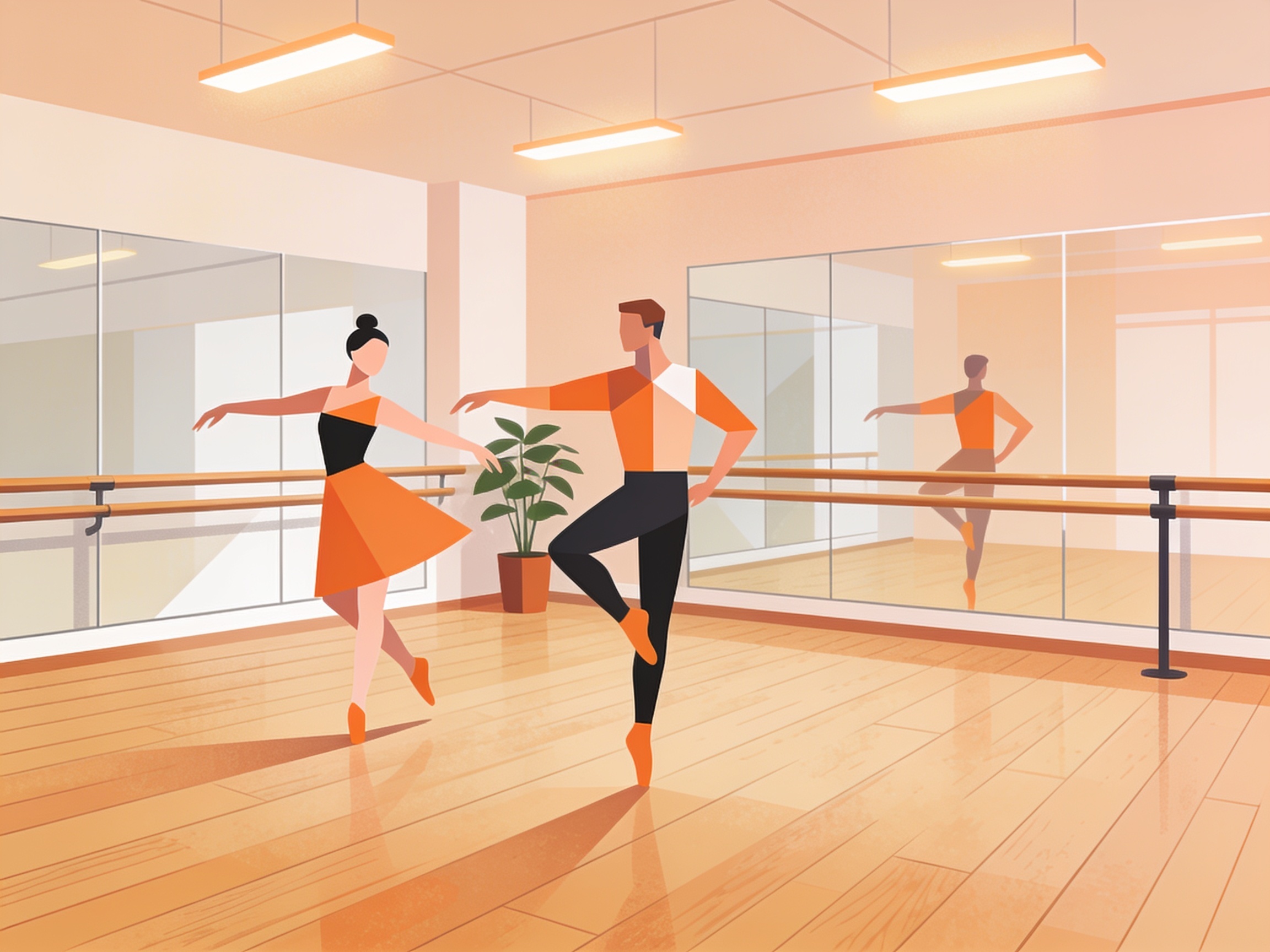 Tanzschule — AI illustration