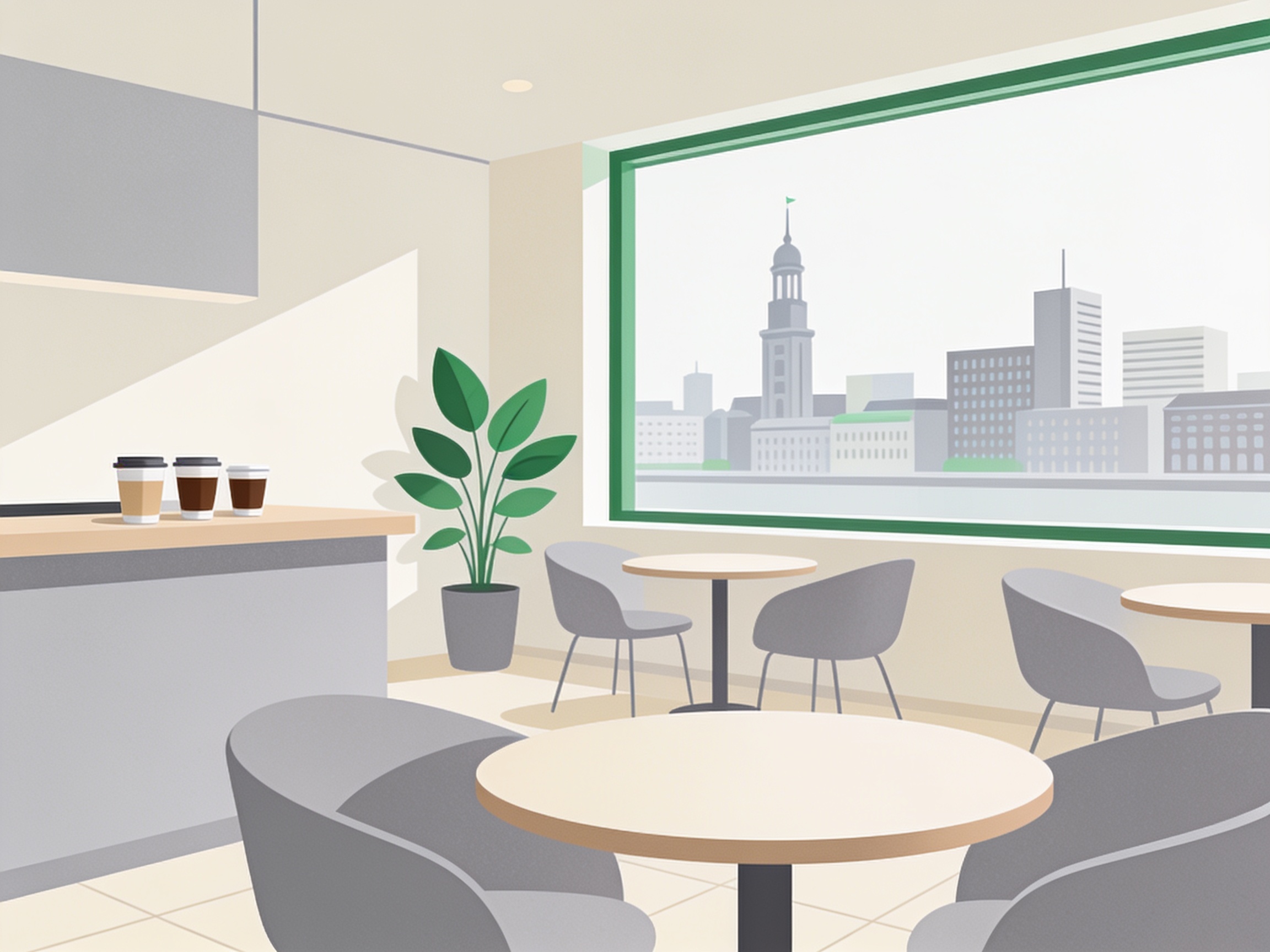 Cafe — AI illustration