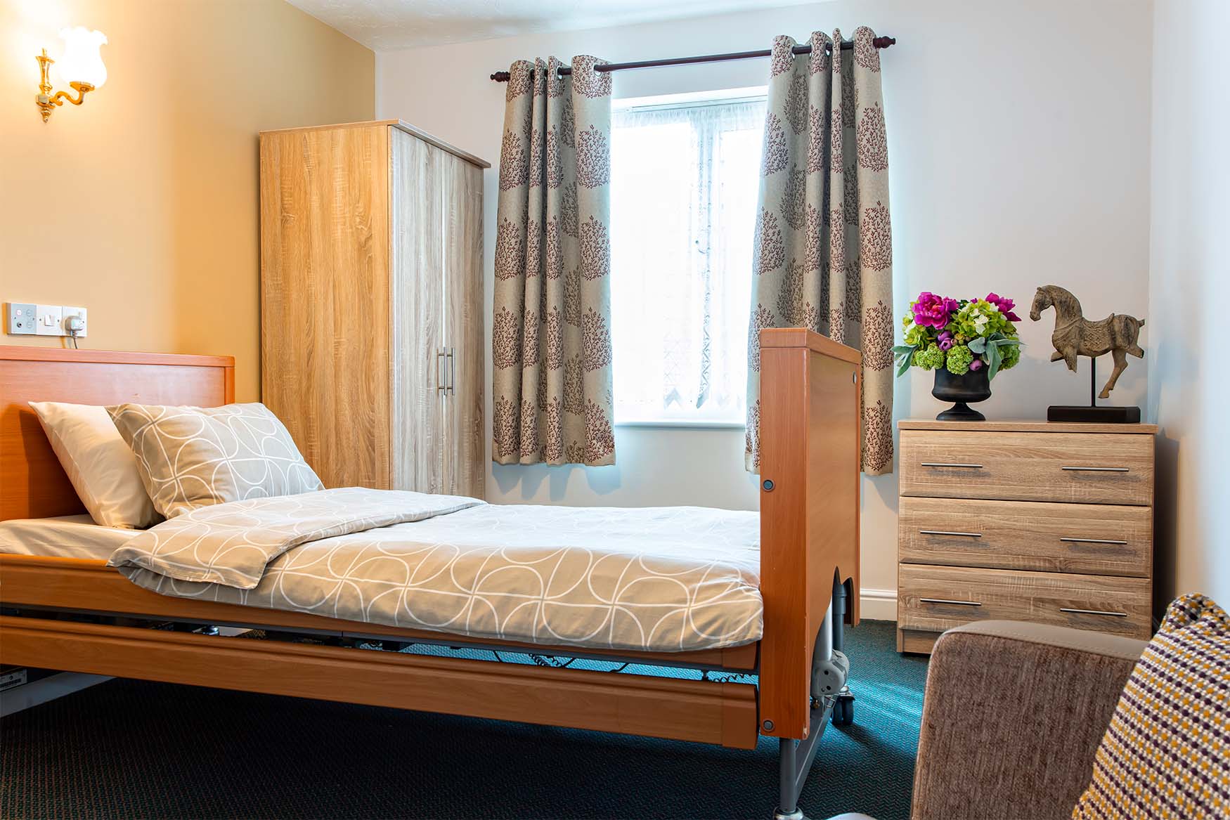bedroom at Hazelwood care home