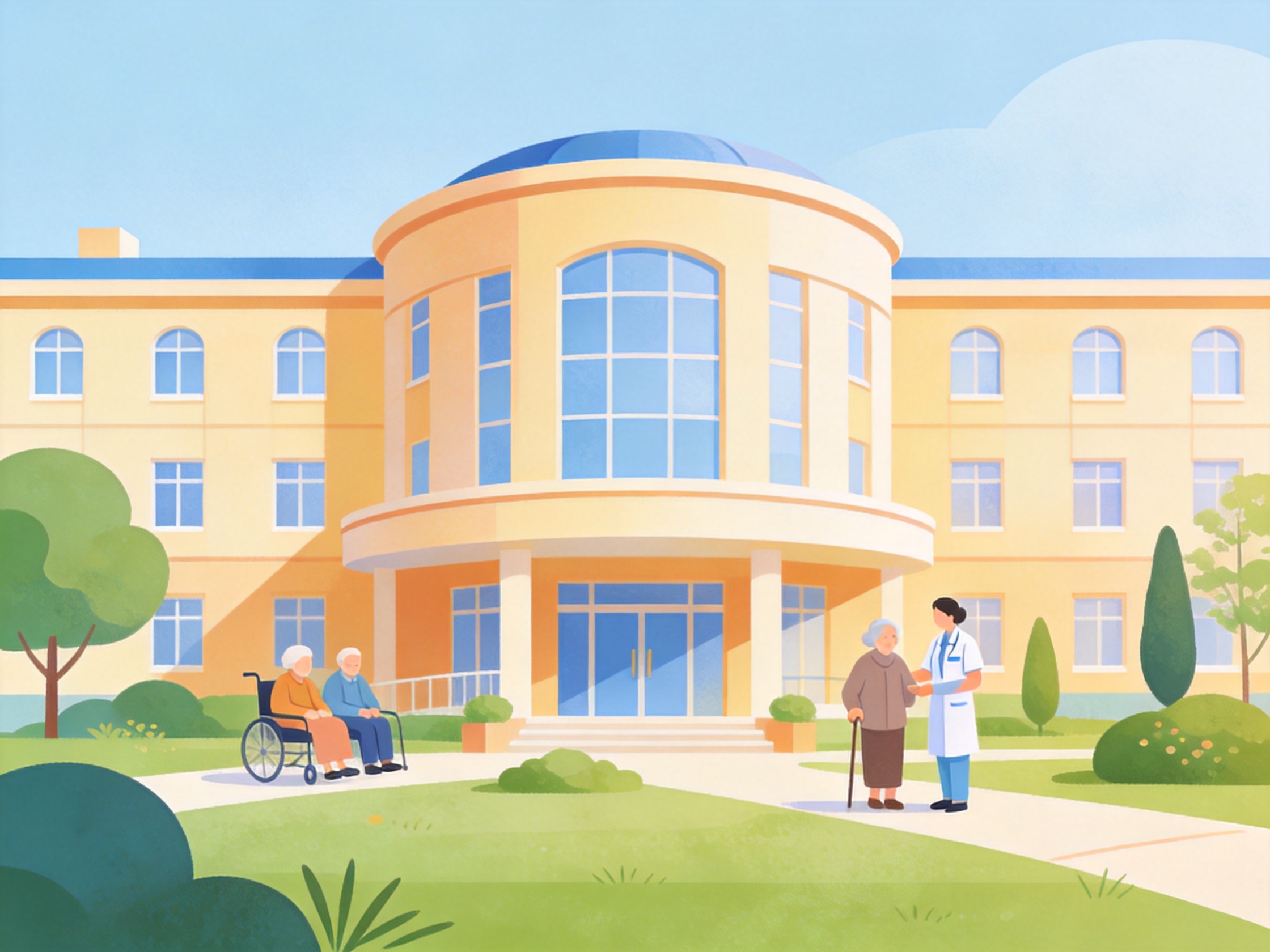 Nursing Care Home — AI illustration