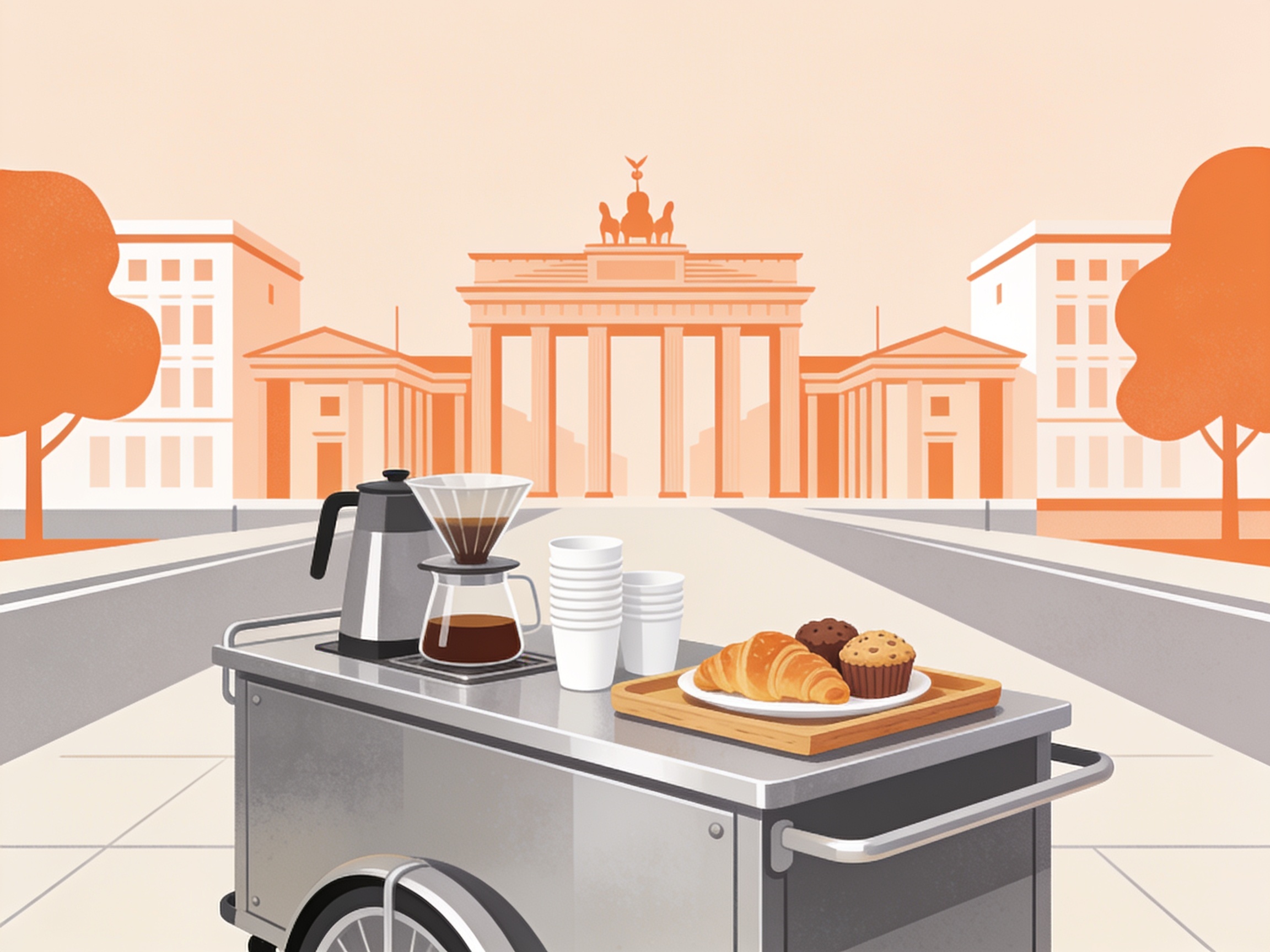Kaffee-Catering — AI illustration