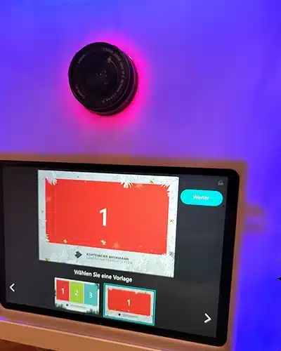 Fotobox mieten mit Drucklayout Auswahl