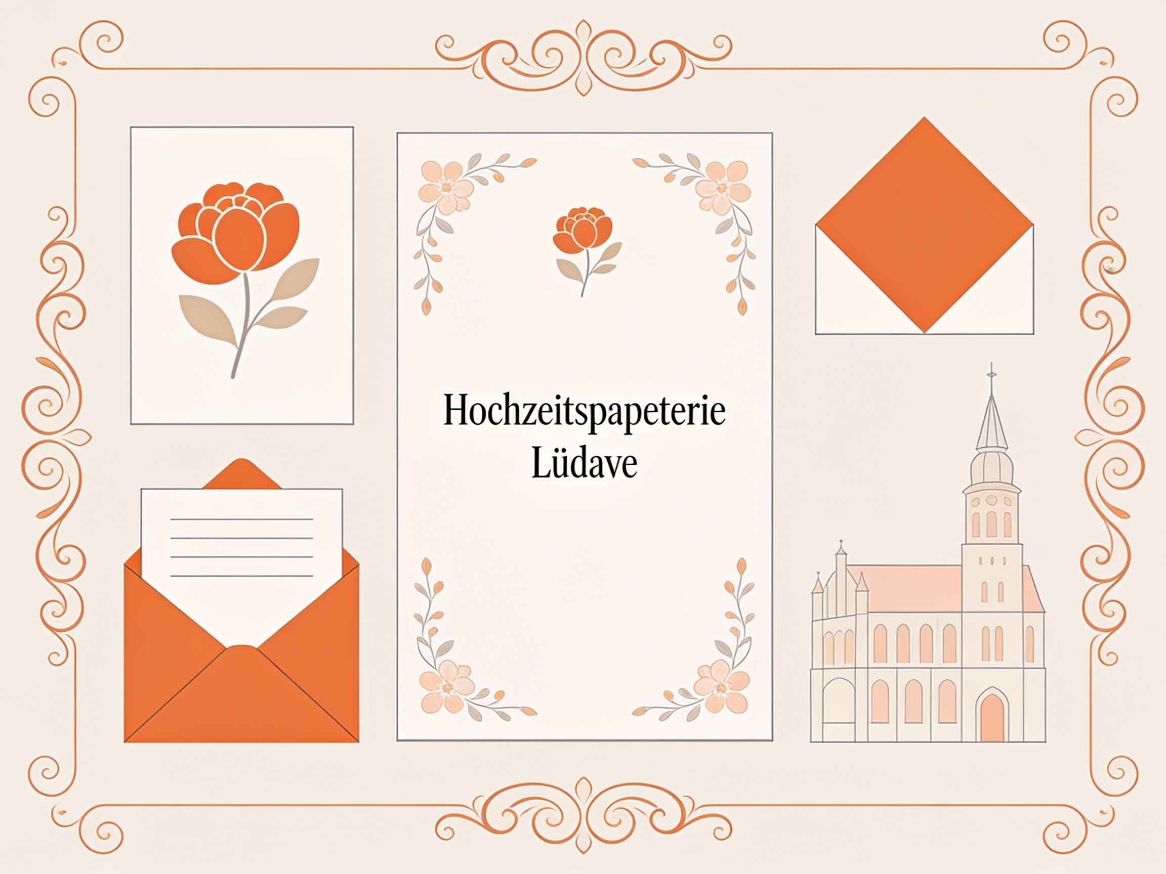Hochzeitspapeterie — AI illustration