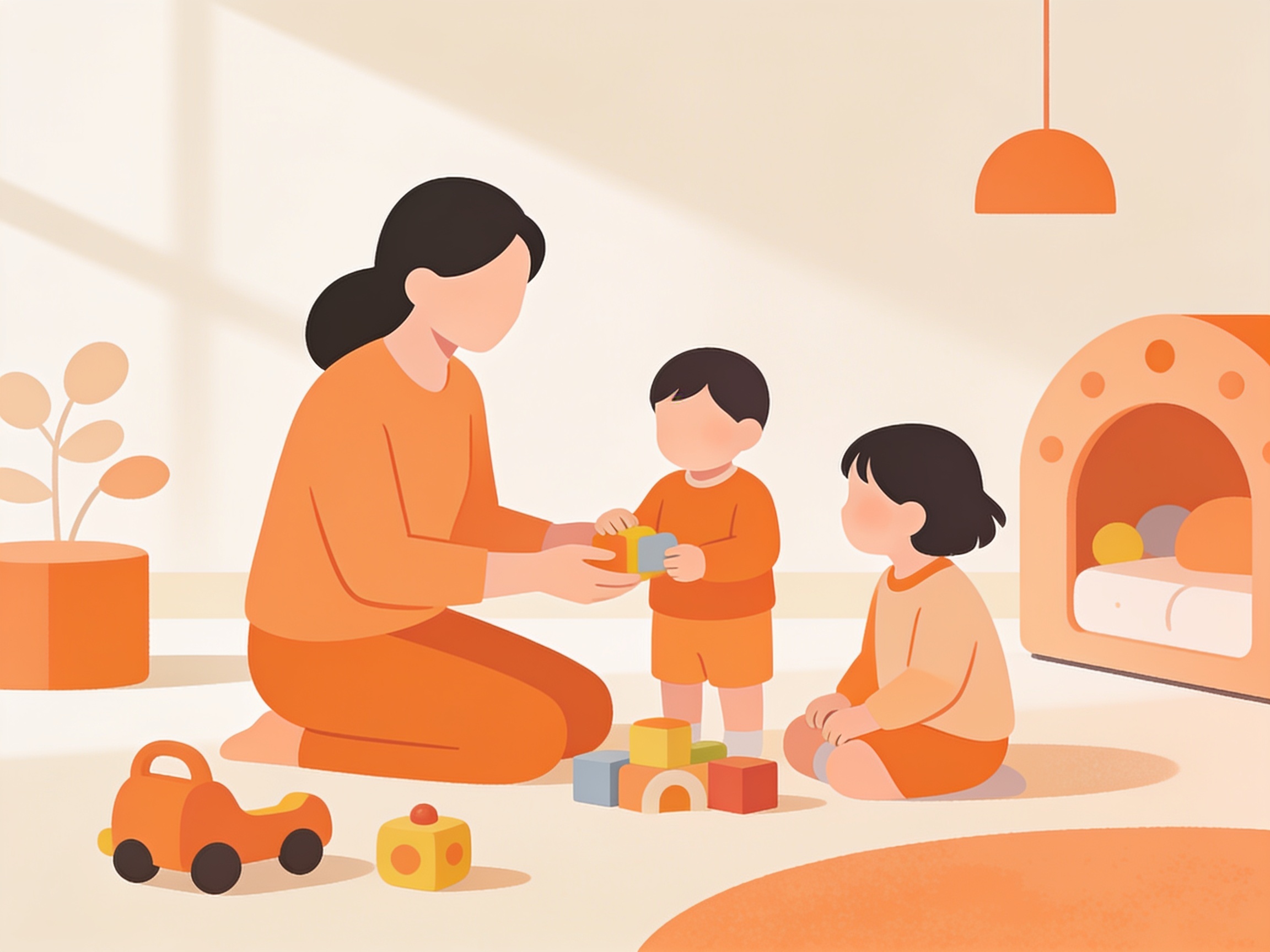 Kinderbetreuung — AI illustration