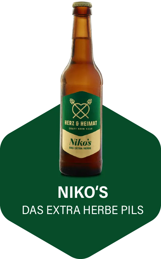 Niko's, das extra herbe Pils von Herz und Heimat