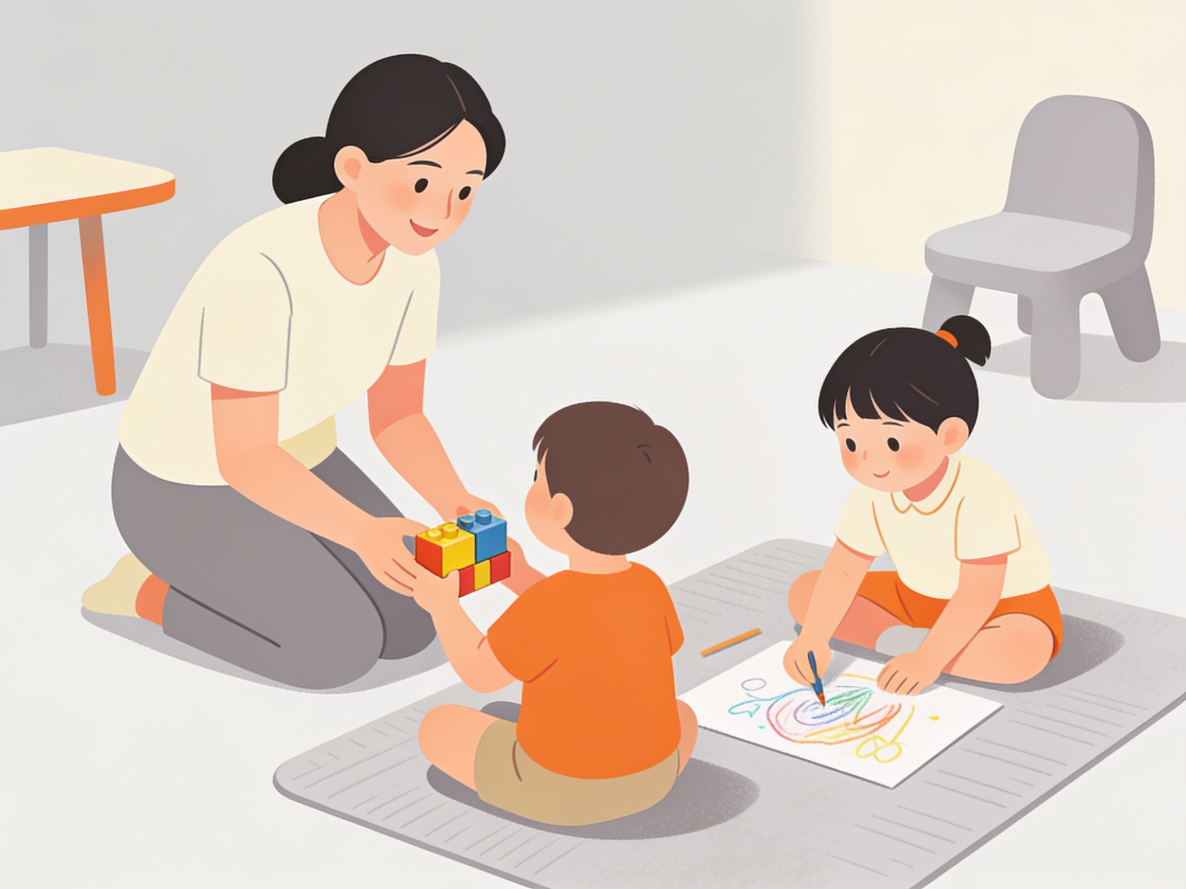 Kinderbetreuung — AI illustration