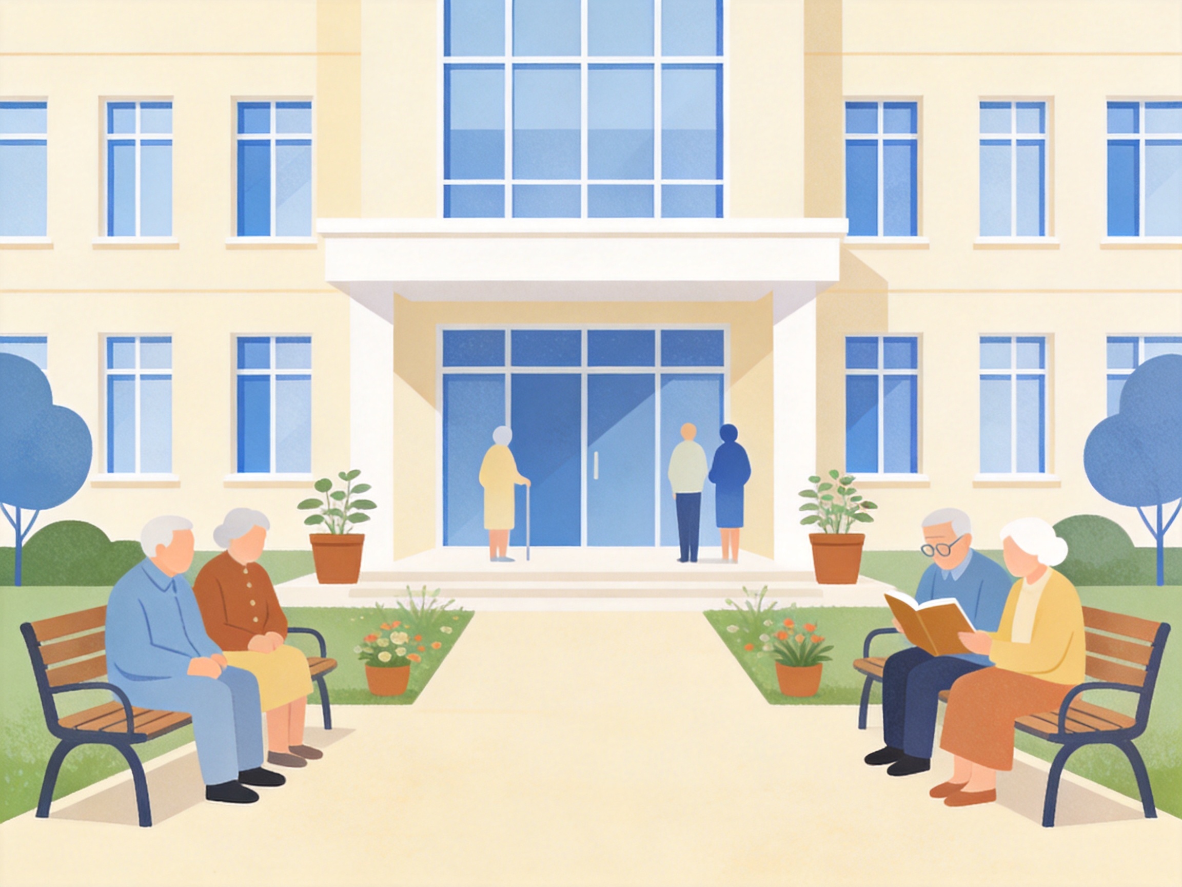 Nursing Care Home — AI illustration