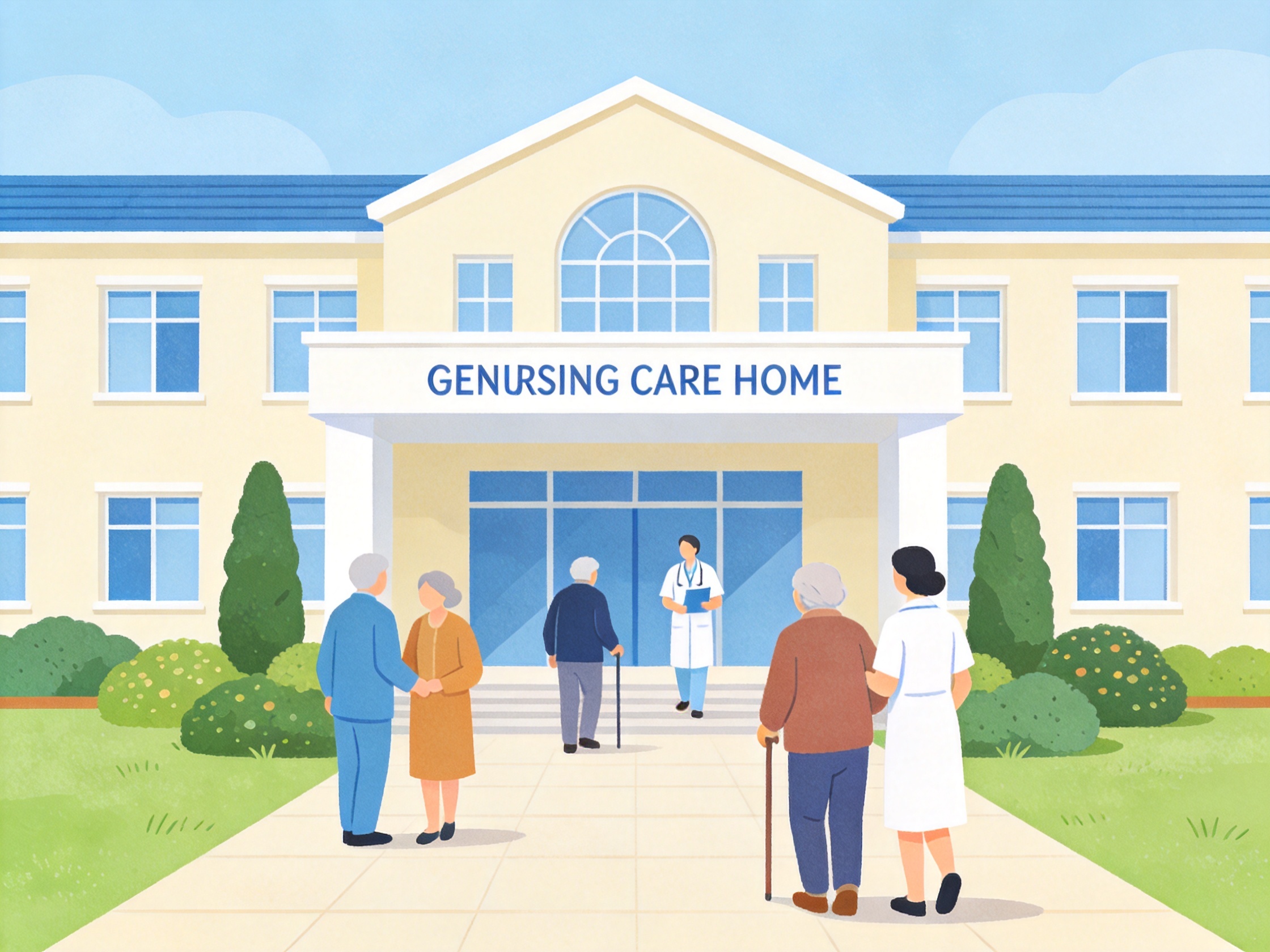 Nursing Care Home — AI illustration