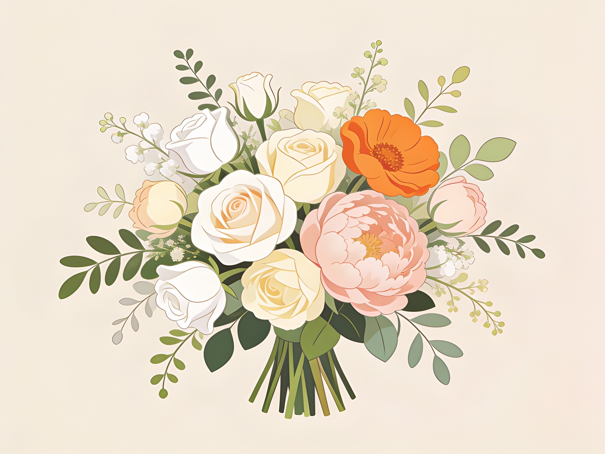Hochzeitsfloristik — AI illustration