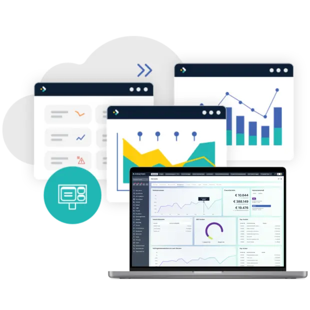 Myfactory Cloud ERP Dashboards