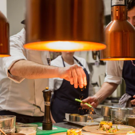 Chef preparing food
