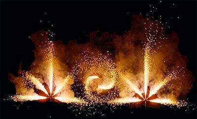Feuerwerk Barockfeuerwerk Hochzeit in Th&uuml;ringen