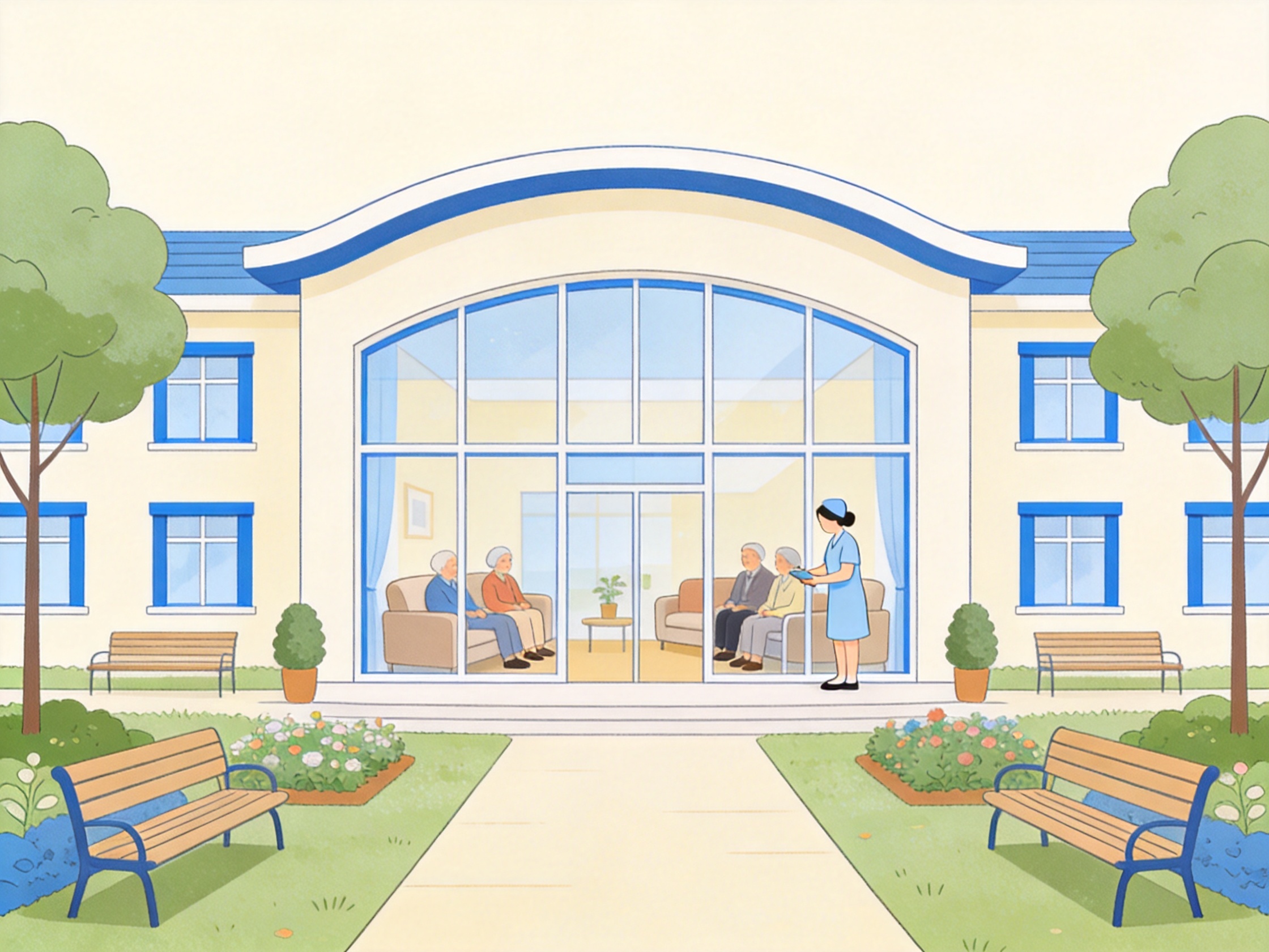 Nursing Care Home — AI illustration