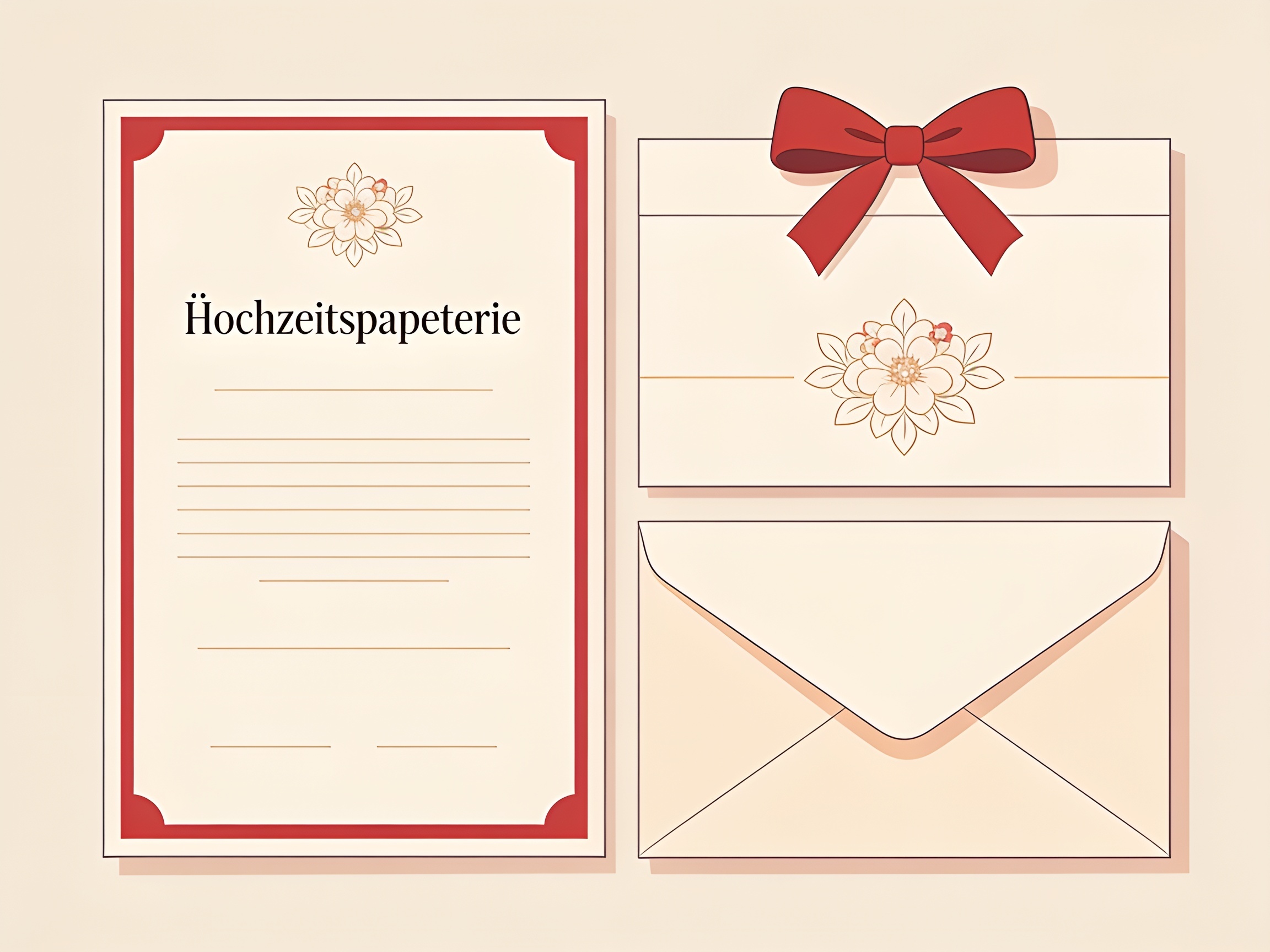 Hochzeitspapeterie — AI illustration