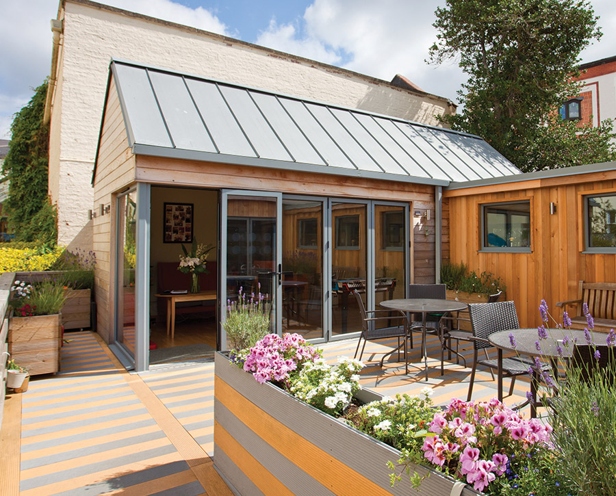 Outside view of The Secret Garden adult day care hub in Cheltenham, Gloucestershire.