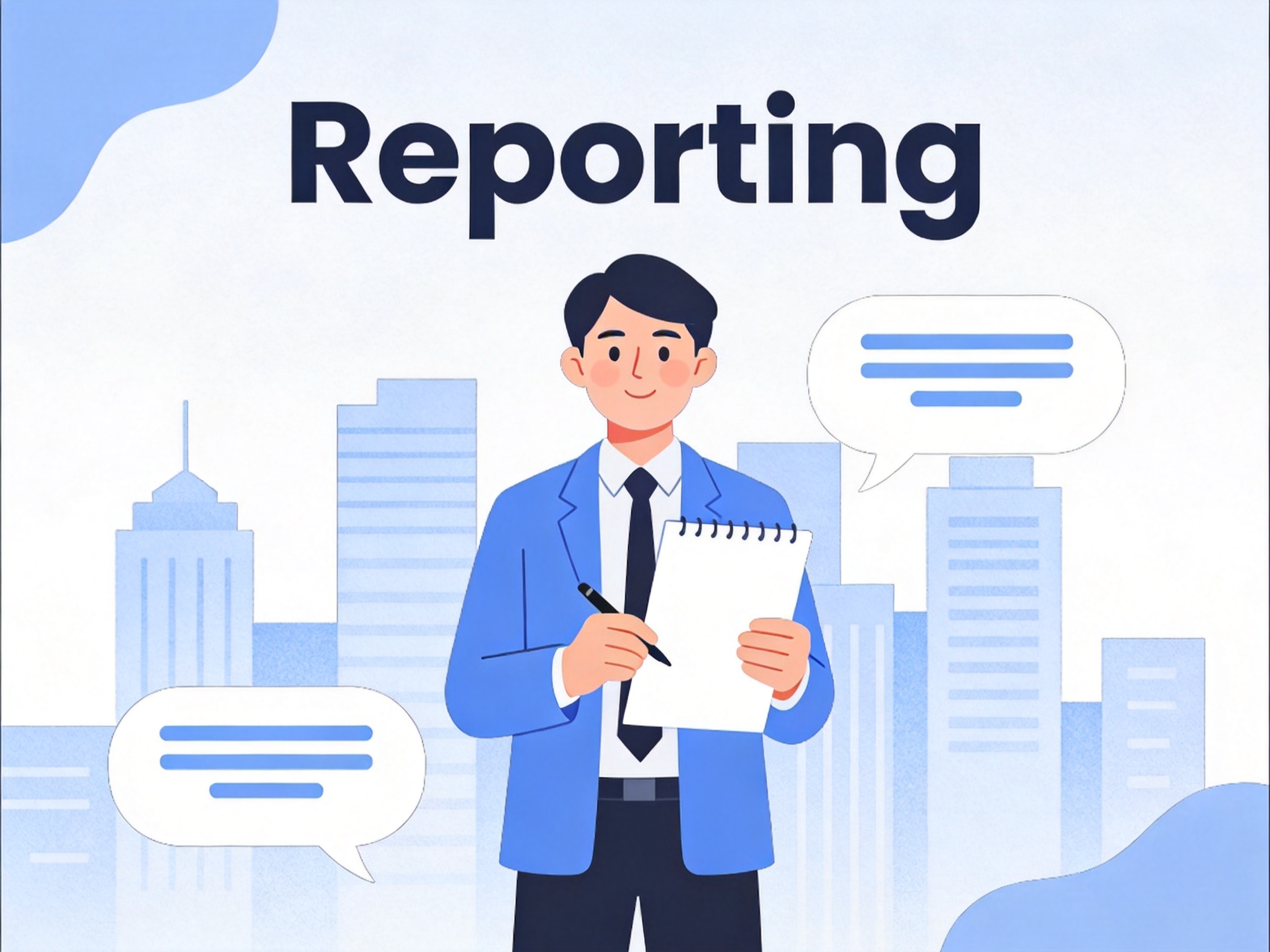Reporting — AI illustration