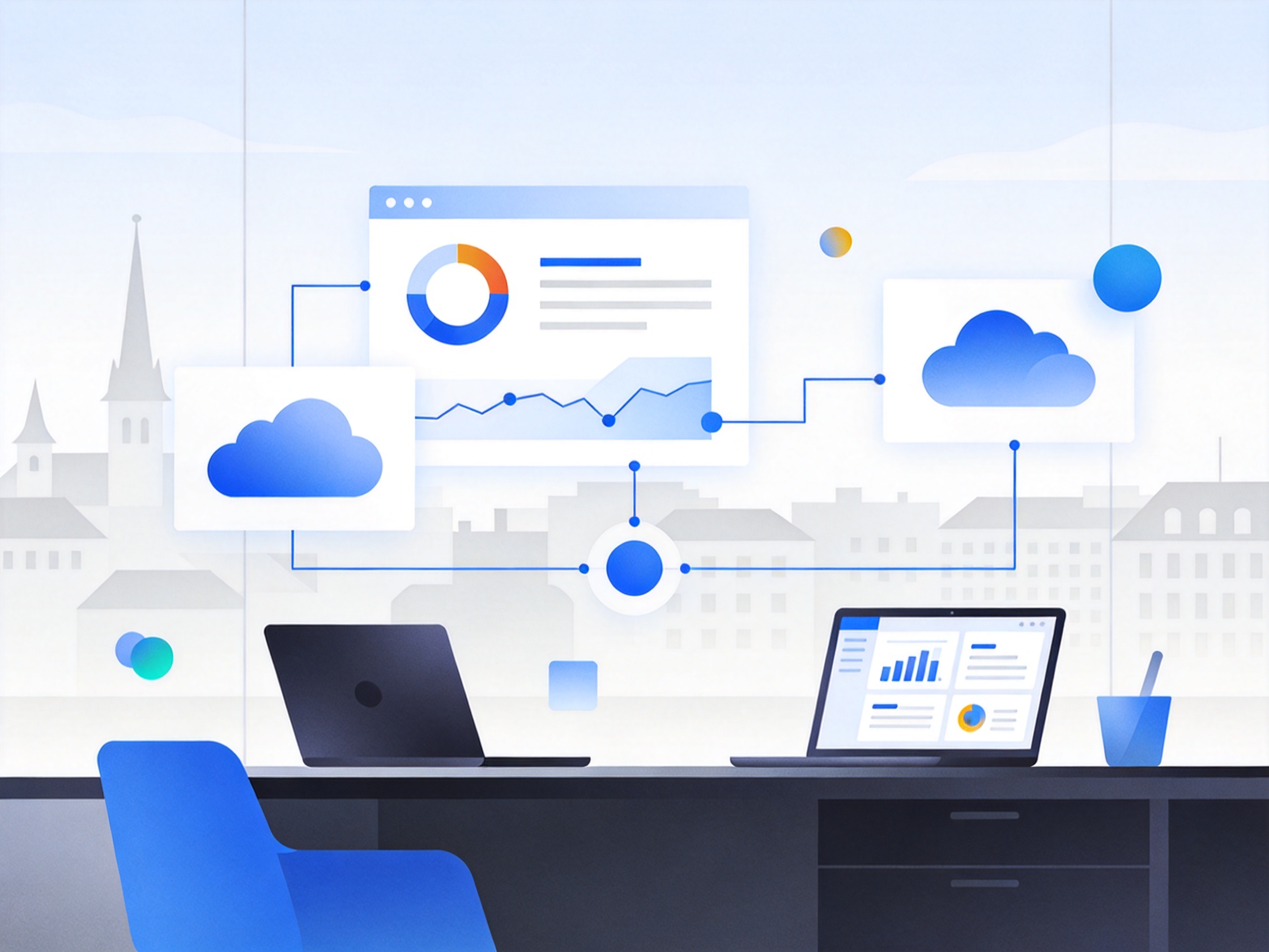 Agentursoftware — AI illustration