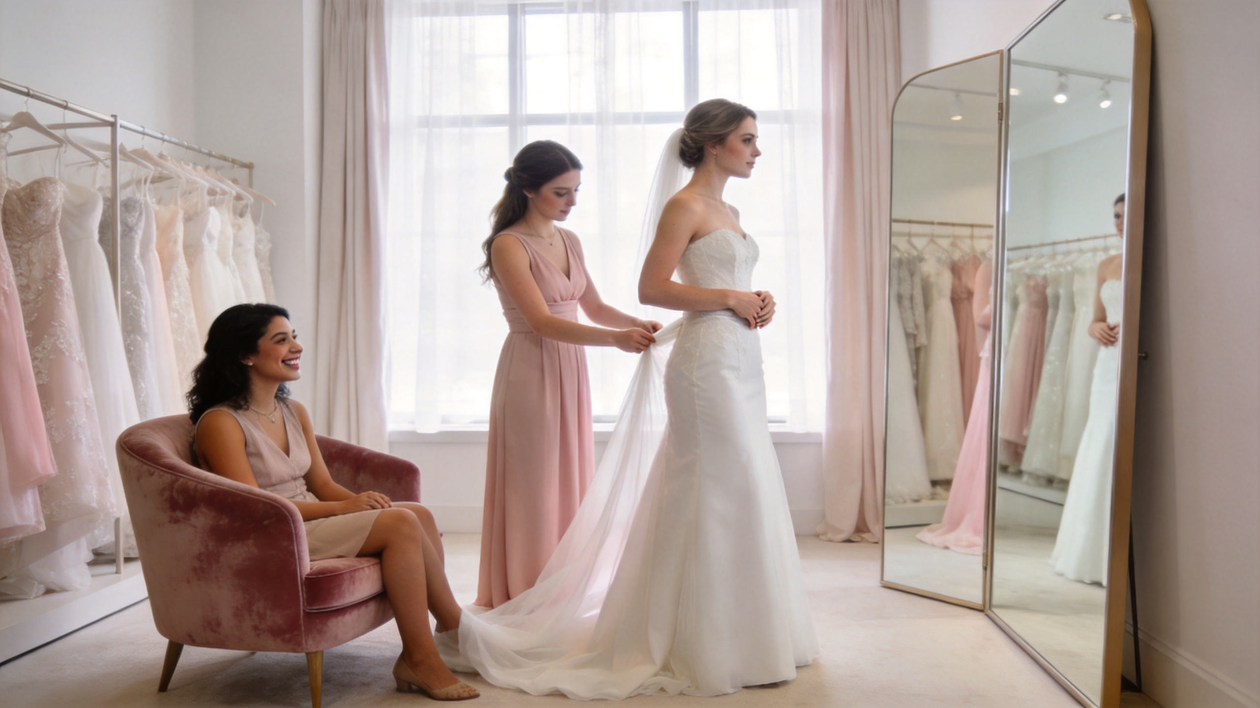Brautkleid-Anprobe: Mit wem zum Termin gehen?
