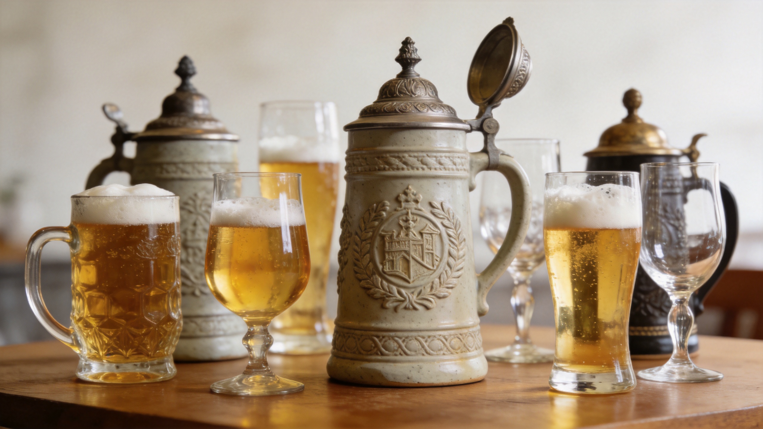 Traditional German Beer Steins and Glassware: A Collector's Guide